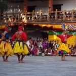 Kristýna Tronečková - bhutan - Náboženský festival zvaný Tshechu se zpravidla koná na nádvoří chrámů